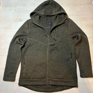 Roark "Artifacts of Adventure" Landfall Fleece Olive Green Hoodie Jacket Large